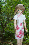 POS White Qipao with Red Flower